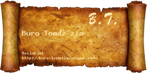 Buro Tomázia névjegykártya